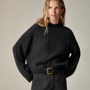 J. Crew Cable-Knit Rollneck Sweater in Supersoft Yarn XXL NWT
